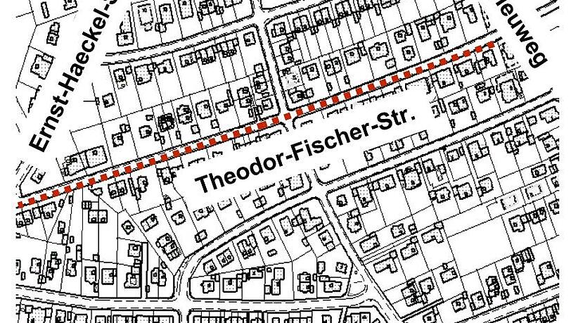 Während der Bauzeit kann in der Theodor-Fischer-Straße nur eingeschränkt geparkt werden. Während der Bauzeit kann in der Theodor-Fischer-Straße nur eingeschränkt geparkt werden.