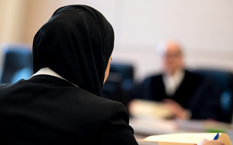 Die Jurastudentin Aqilah S. am Mittwoch vor Gericht.