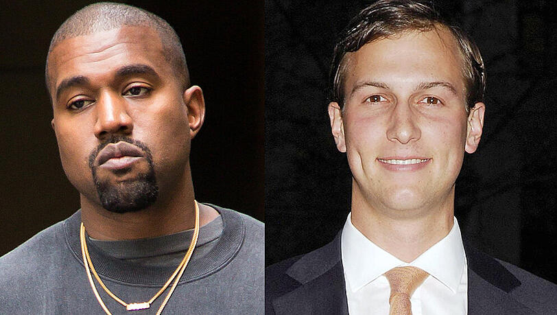 Kanye West (li.) hat sich mit Jared Kushner getroffen. Kanye West (li.) hat sich mit Jared Kushner getroffen.