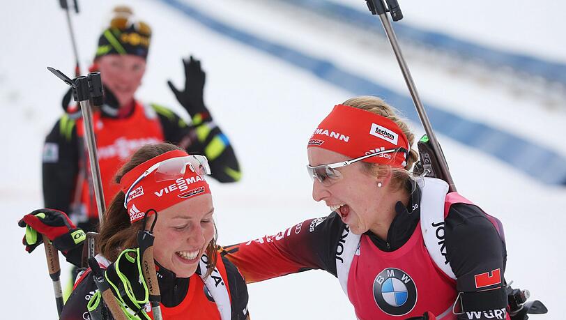 Laura Dahlmeier (l) und Franziska Preuß (r) kamen 2013 in den Weltcup. (Archivfoto) Laura Dahlmeier (l) und Franziska Preuß (r) kamen 2013 in den Weltcup. (Archivfoto)