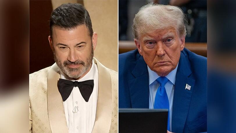 Jimmy Kimmel (l.) kontert erneut gegen Donald Trump.