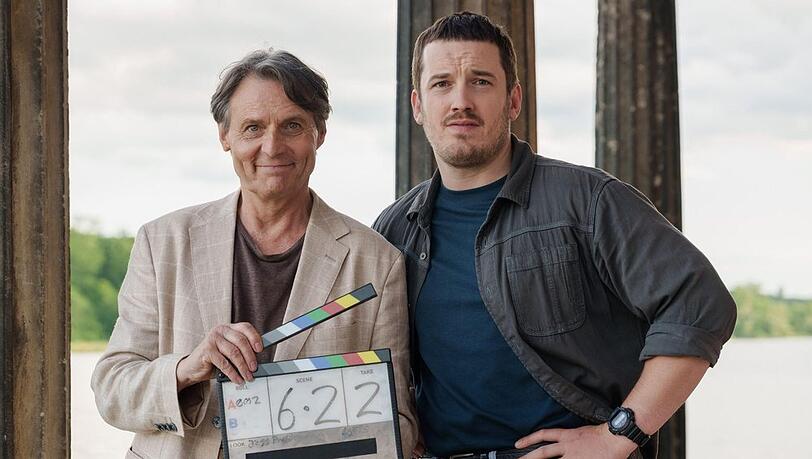 Wolfgang Bahro (l.) mit Felix Kreutzer, der seinen Filmsohn spielt.