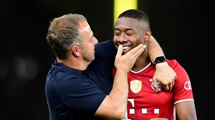 Hansi Flick und David Alaba.