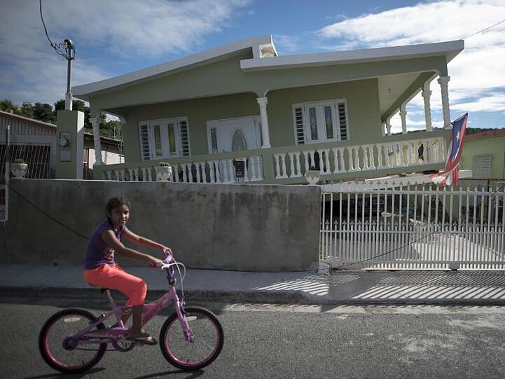 Teilweise eingestürztes Haus: Mehrere schwere Erdstöße haben Puerto Rico erschüttert.