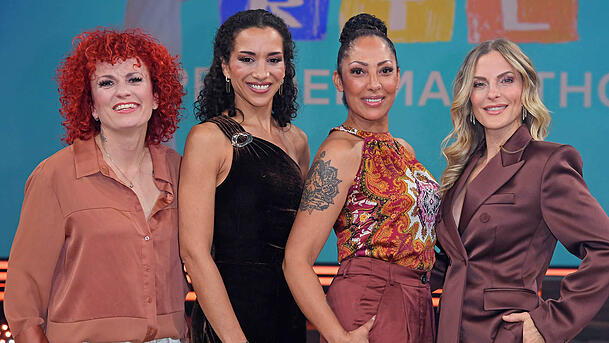 Nadja Benaissa (2 v.l.) kann bei "Let's Dance" 2026 sicherlich auf die Unterstützung ihrer "No Angels"-Kolleginnen zählen. Nadja Benaissa (2 v.l.) kann bei "Let's Dance" 2026 sicherlich auf die Unterstützung ihrer "No Angels"-Kolleginnen zählen.