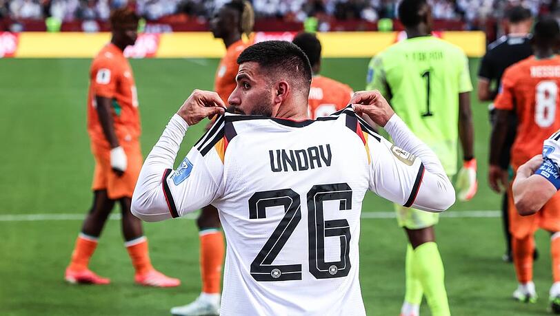 Deniz Undav nach seinem 2:1 gegen die Elfenbeink&uuml;ste am vergangenen Samstag.