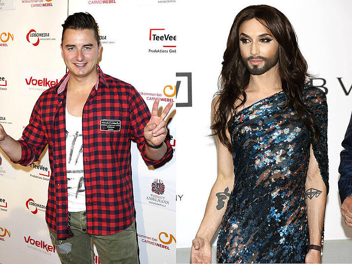 Andreas Gabalier (l.) und Conchita Wurst bald in der "DSDS"-Jury?