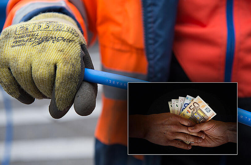 Der Trickbetrüger gab sich der Rentnerin gegenüber als Bauarbeiter aus und forderte 9.500 Euro von ihr. (Symbolbild)