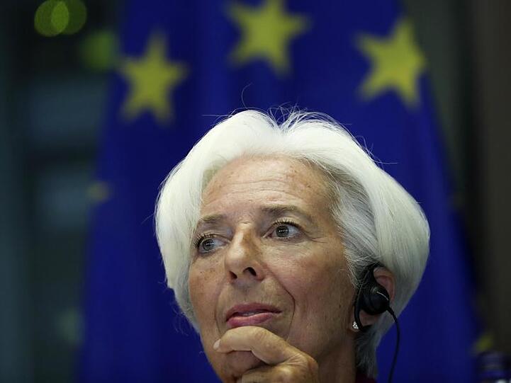 Christine Lagarde, die designierte EZB-Präsidentin, bei einer Befragung im Wirtschafts- und Währungsausschuss im Europaparlament.