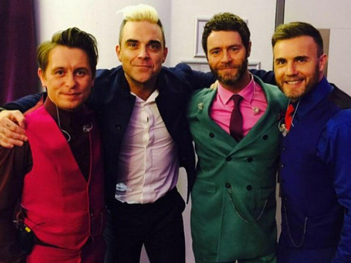 Ex-Bandkollegen unter sich: Mark Owen, Robbie Williams, Howard Donald und Gary Barlow (v.l.)