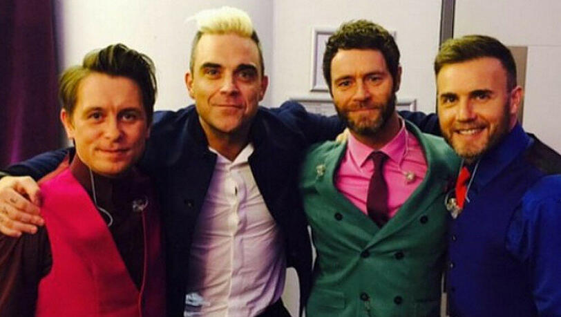 Ex-Bandkollegen unter sich: Mark Owen, Robbie Williams, Howard Donald und Gary Barlow (v.l.) Ex-Bandkollegen unter sich: Mark Owen, Robbie Williams, Howard Donald und Gary Barlow (v.l.)