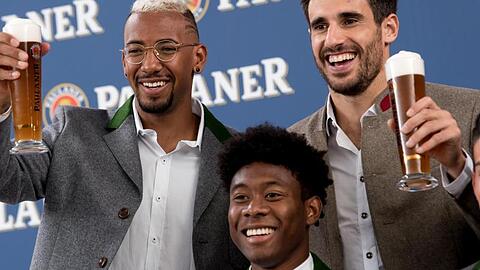 Jérôme Boateng, David Alaba und Javi Martínez (l-r) haben den FC Bayern im Sommer verlassen.
