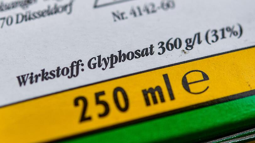 Die Verpackung eines Unkrautvernichtungsmittels, das den Wirkstoff Glyphosat enthält.