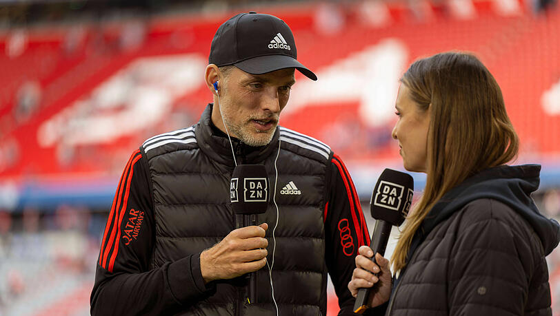 Thomas Tuchel war nach dem Sieg gegen die Hertha sichtlich erleichtert und verplapperte sich im TV-Interview mit Laura Wontorra.