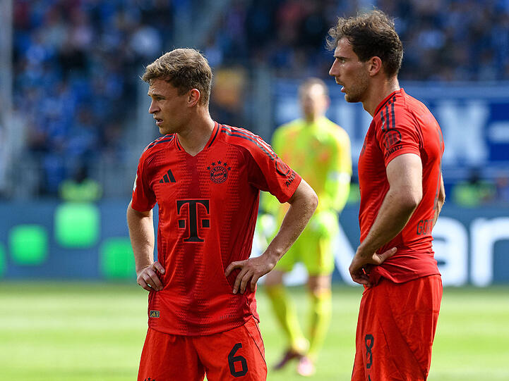 Geht es beim FC Bayern für Joshua Kimmich (l.) und Leon Goretzka weiter – und wenn ja wie? Beide stehen auf der Verkaufsliste.