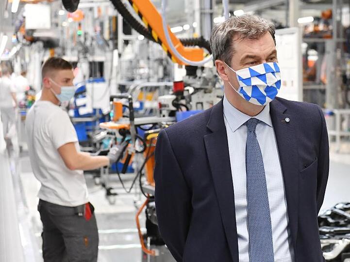 Markus Söder zu Besuch im Audi Werk in Ingolstadt.