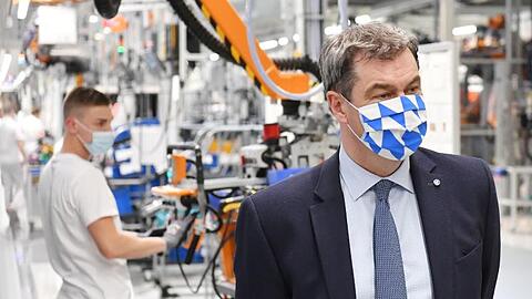 Markus Söder zu Besuch im Audi Werk in Ingolstadt.