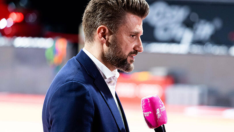 Marko Pesic beim Presse-Statement.