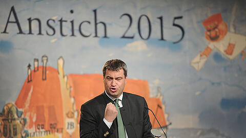Bayerns Finanzminister Markus Söder beim Maibock-Anstich im Hofbräuhaus.