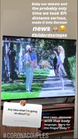 Toni Garrn macht sich darüber lustig, dass es die private Auseinandersetzung mit ihrem Verlobten bis ins deutsche Fernsehen geschafft hat.