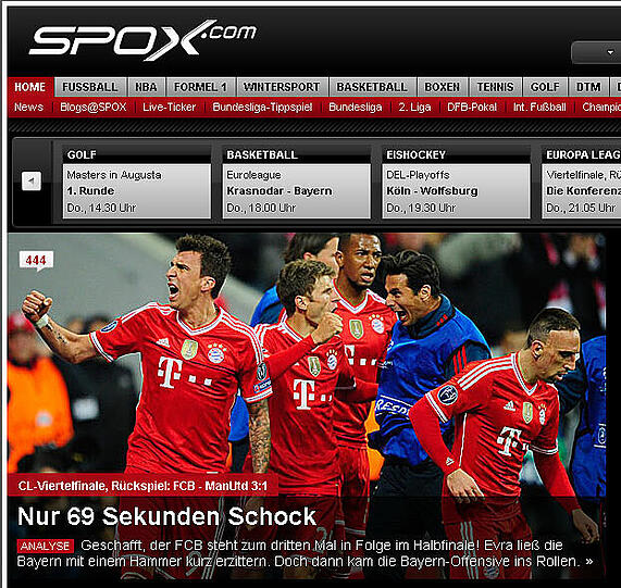 spox.com nimmt den kurzzeitigen Rückstand in den Fokus.