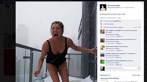 Das neue Foto auf Anna Netrebkos Facebook-Auftritt.