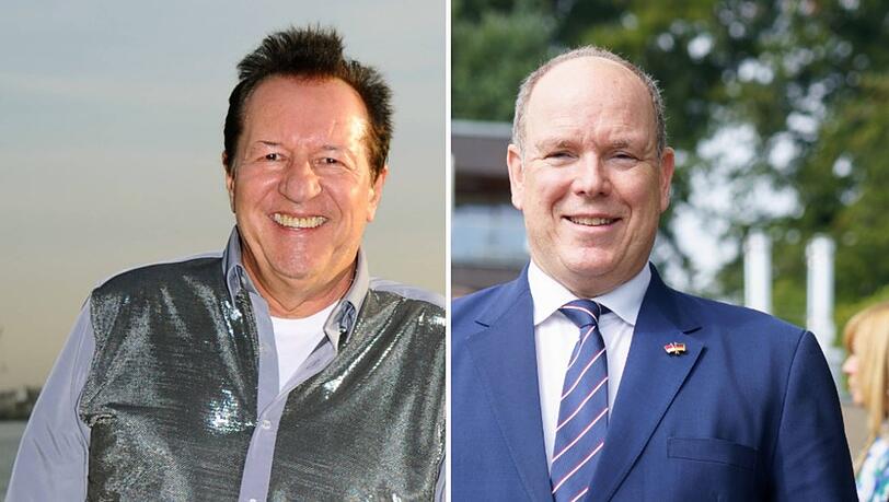 Herman Rarebell (li.) und Fürst Albert II. telefonieren bis heute "immer mal wieder".