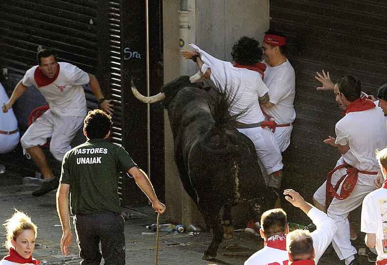 Die Bilder der Stierhatz in Pamplona zum Durchklicken.