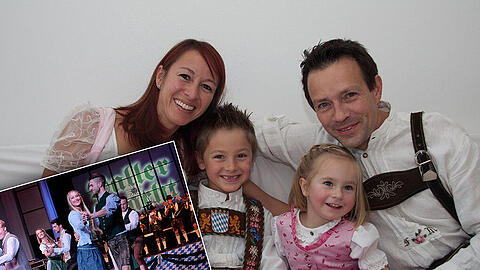 Eine Familie trägt Tracht: Daniela und Frank Metzner haben sich 2007 bei der Nacht der Tracht kennengelernt.