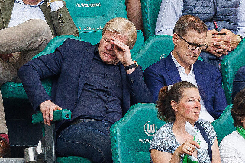 Kahn niedergeschlagen in Wolfsburg.