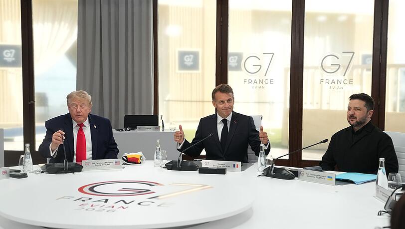 Trump und Selenskyj treffen sich auf dem G7-Gipfel. Trump und Selenskyj treffen sich auf dem G7-Gipfel.