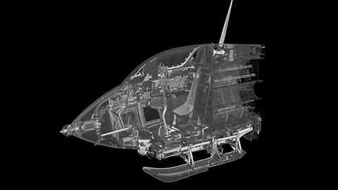 So sieht die Me 163 im XXL-Scanner aus.