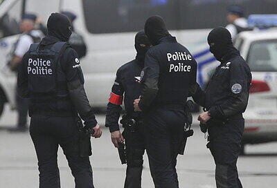 Belgische Polizisten bei einem Anti-Terror-Einsatz. (Archivbild)