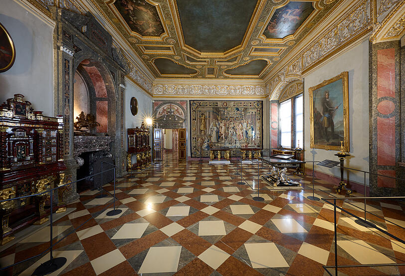 Der neu eingerichtete THemenraum im Steinzimmer in der Residenz.