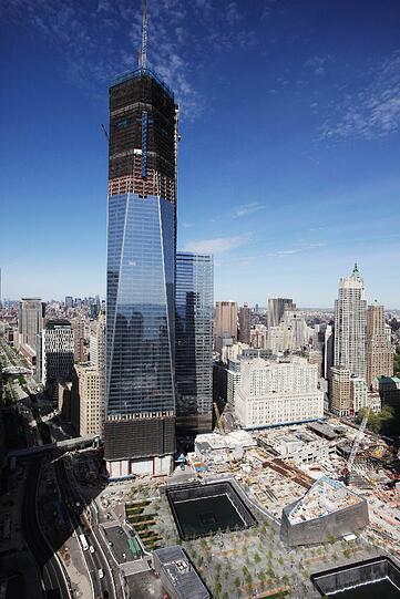 Außerhalb der Wertung: Das 541,3 Meter One World Trade Center wird bei seiner Fertigstellung das höchste Gebäude in New York und den Vereinigten Staaten sein.