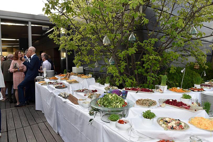 Aufgetischt: Das Buffet auf der Blue Spa Dachterrasse