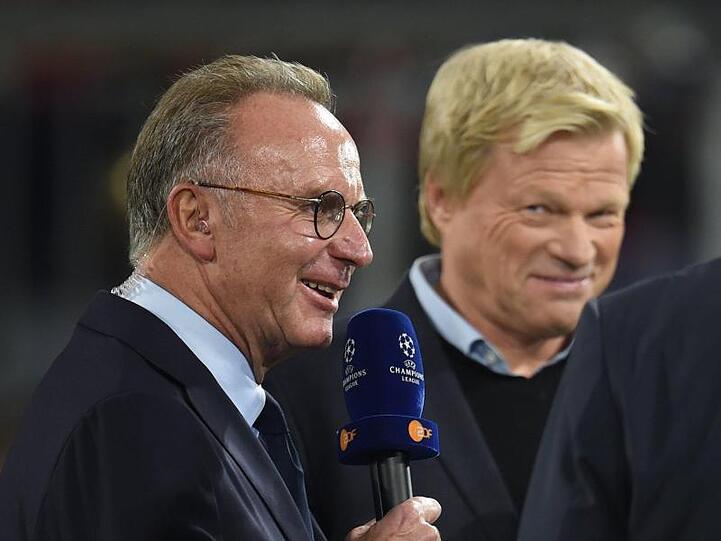 Bayern-Boss Karl-Heinz Rummenigge (l) und sein designierter Nachfolger Oliver Kahn.