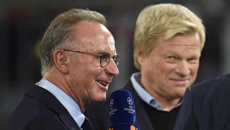 Bayern-Boss Karl-Heinz Rummenigge (l) und sein designierter Nachfolger Oliver Kahn. Bayern-Boss Karl-Heinz Rummenigge (l) und sein designierter Nachfolger Oliver Kahn.