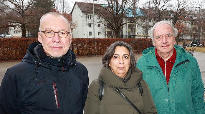 Grünen Politiker: Stadtrat Christian Smolka, Landtagsabgeordnete Gülseren Demirel und Ex-Umweltreferent Joachim Lorenz.