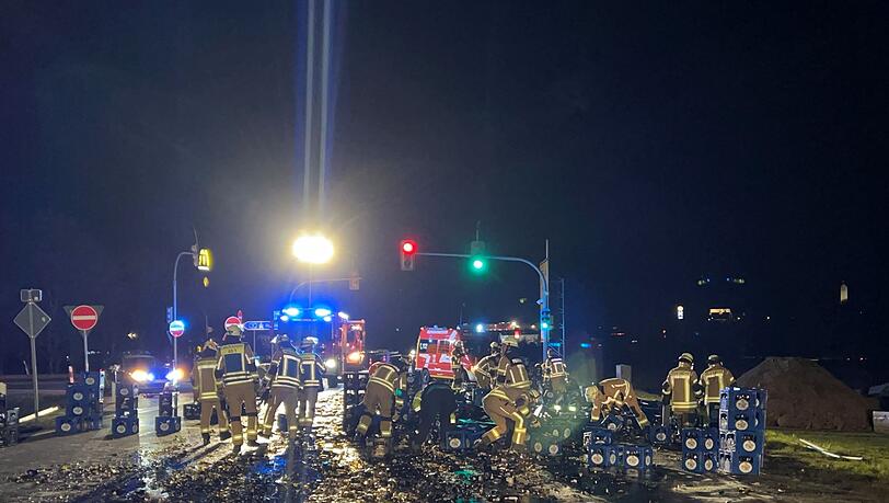 Die Feuerwehr hatte viel zu tun.