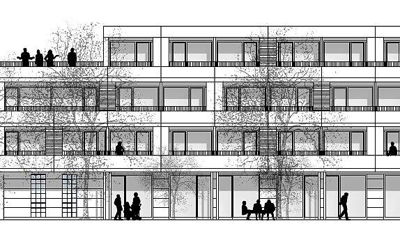 Kleine Wohnungen, dafür Gemeinschaftsräume und einen Garten hinterm Haus sieht das Konzept vor.