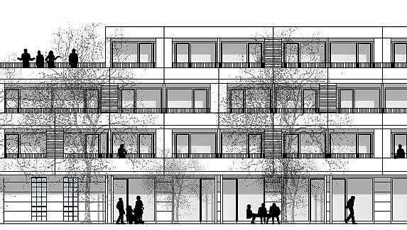 Kleine Wohnungen, dafür Gemeinschaftsräume und einen Garten hinterm Haus sieht das Konzept vor. Kleine Wohnungen, dafür Gemeinschaftsräume und einen Garten hinterm Haus sieht das Konzept vor.
