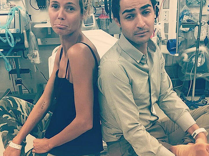 Heidi Klum zieht beim Arzt eine Schnute