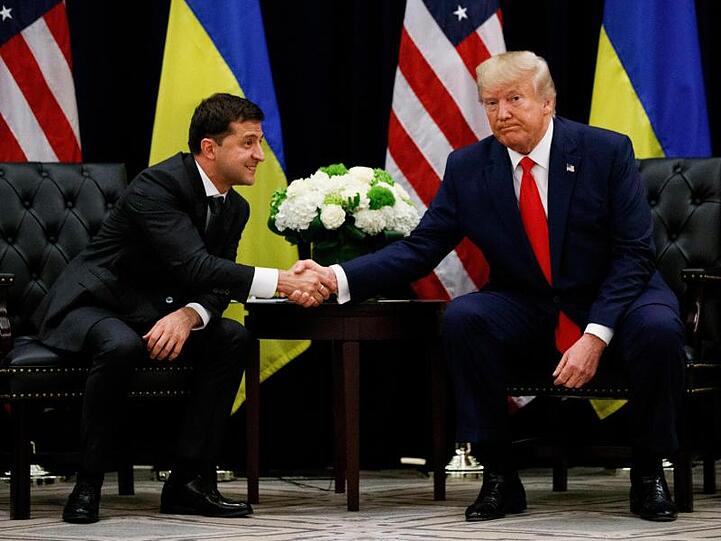 US-Präsident Donald Trump und sein ukrainischer Amtskollege Wolodymyr Selenskyj in New York.