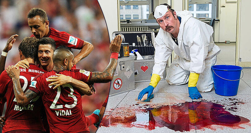 &bdquo;Wir haben Typen im Team, die sich nicht abschlachten lassen wollen. Es wird kein Blut fließen&ldquo;, sagt Tatortreiniger Schotty (Bjärne Mädel).