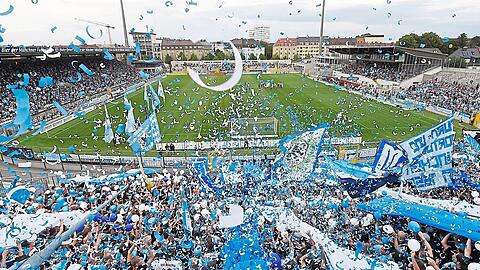 Natürlich die bevorzugte Spielstätte der Löwen-Anhänger: Das Grünwalder Stadion in Giesing.