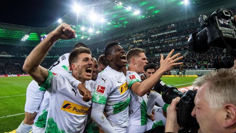Die Gladbacher Spieler wollen auch in der Europa League jubeln. Die Gladbacher Spieler wollen auch in der Europa League jubeln.