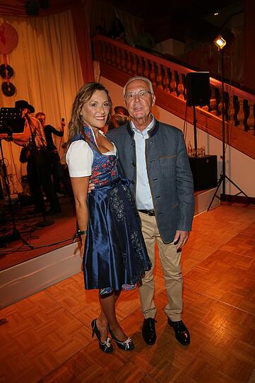 Simone Ballack und Franz Beckenbauer.