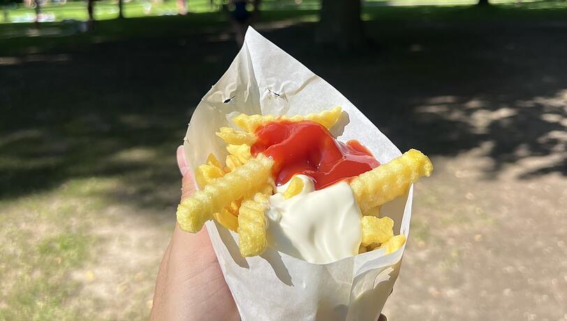 Die Pommes im Maria Einsiedel Bad sind geriffelt. Die Pommes im Maria Einsiedel Bad sind geriffelt.