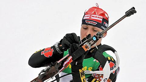 Über die 15 Kilometer nicht nominiert: Biathlon-Superstar Magdalena Neuner.